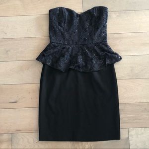 RW & CO Black Lace and Sequence Bodycon Dress